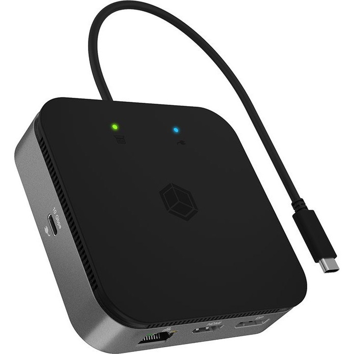 Хъб адаптер с USB, ICY BOX, черен