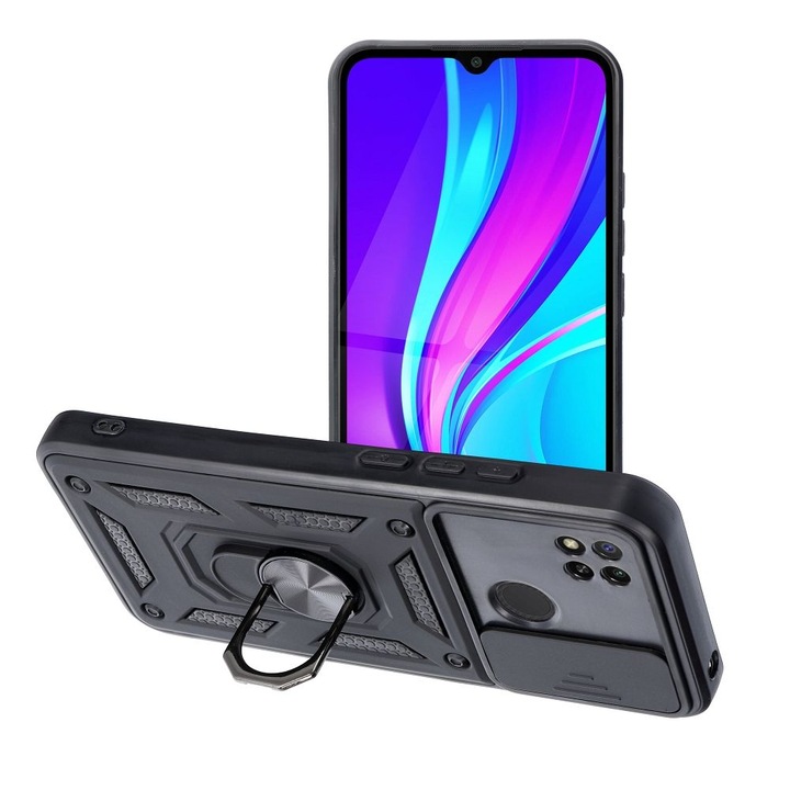 Husa slide Armor pentru XIAOMI Redmi 9C, Negru
