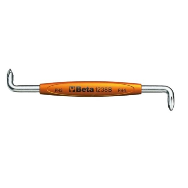 Kétszögű csavarhúzó, Béta, PH1/PH2, Hossz 125 mm, Narancs