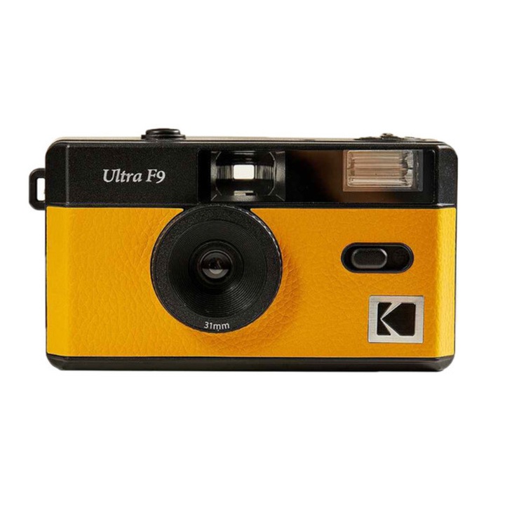 Kodak ULTRA F9 filmes kamera, újrafelhasználható, sárga-fekete