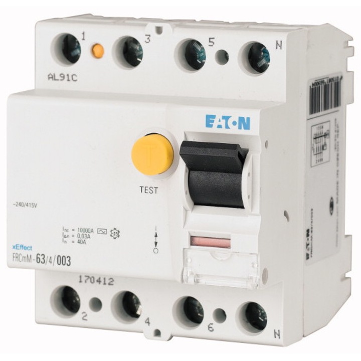 Intrerupator de curent rezidual Eaton, 4P 40A 0.03A