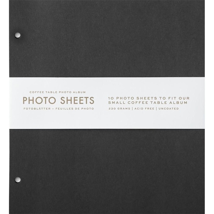 Set de 10 foi foto pentru album, Printworks, 19x20,5cm, negru