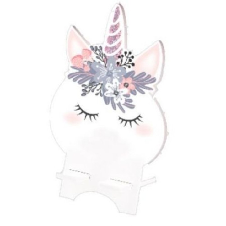 Стойка за телефон, MCD, Еднорог, Бяла