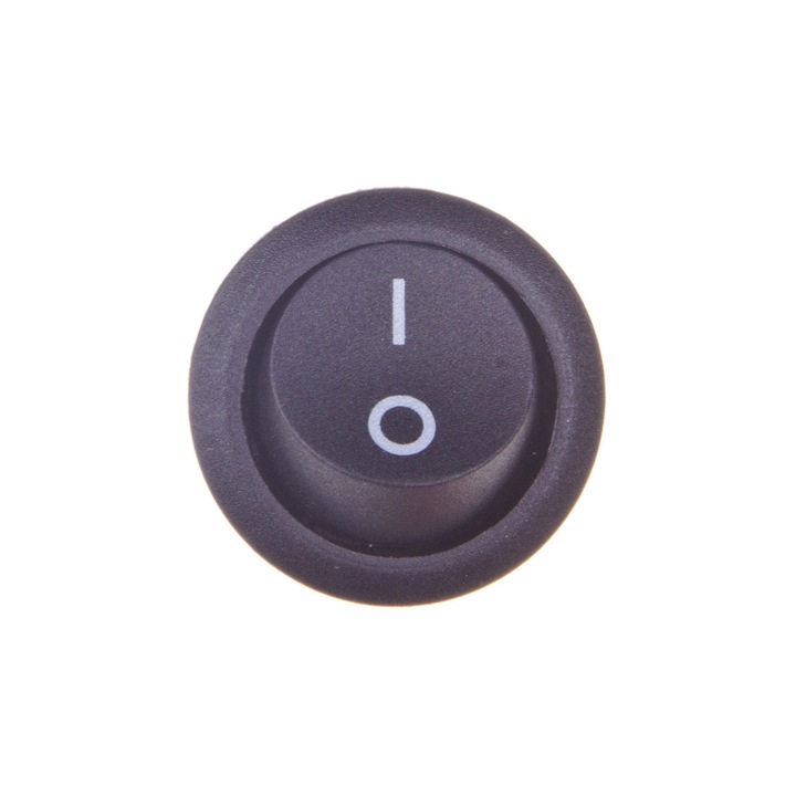 Kerek billenőkapcsoló, SKOFF, Műanyag, R13, Fekete