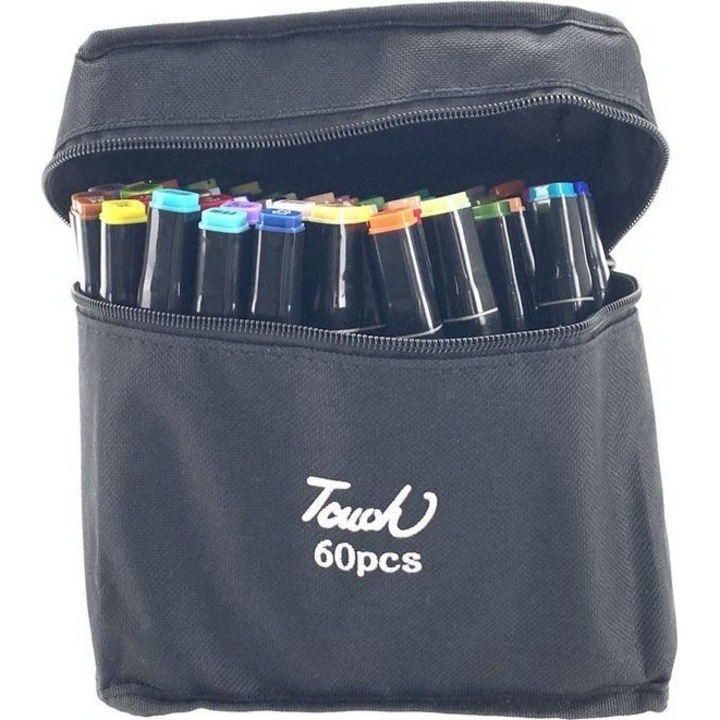 Set 60 markere, Leantoys, Multicolor