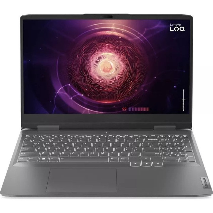 Lenovo LOQ 15 Laptop, Ryzen 5 7640HS, 15,6"-144 Hz, 16 GB, 512 GBB, fekete