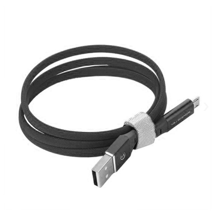 Cablu, USB-A/USB-C, 1 m, Negru
