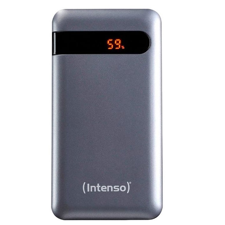 Powerbank, Intenso, 20000 mAh, szürke