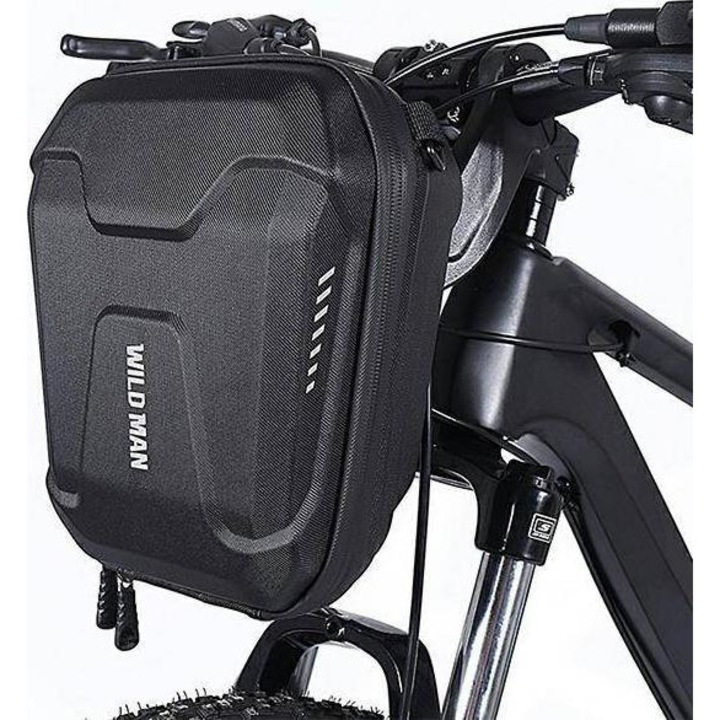 Geanta/suport bicicleta WILDMAN E8 gpentru cadru, negru 81522