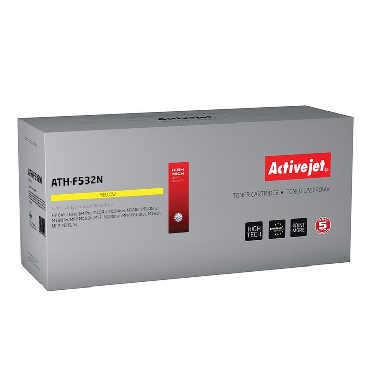 Toner, ActiveJet, 900 pagini, Galben