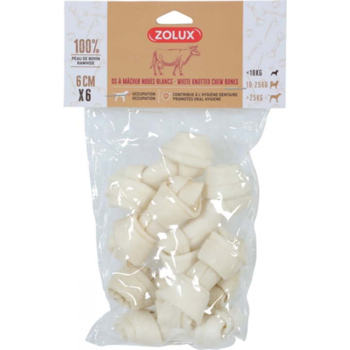 Oase pentru caini, Zolux, Piele de vaca, Alb