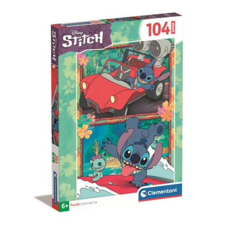 Clementoni 104 db-os Szuper Színes puzzle - Stitch (27571)