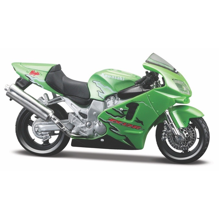 Motorkerékpár, Maisto, Kawasaki, Ninja ZR-12R, 1/18, fém
