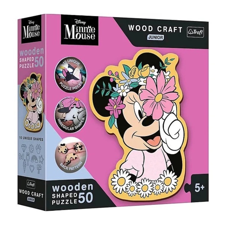 Puzzle, Trefl, Minnie Mouse, Fa, 50 db