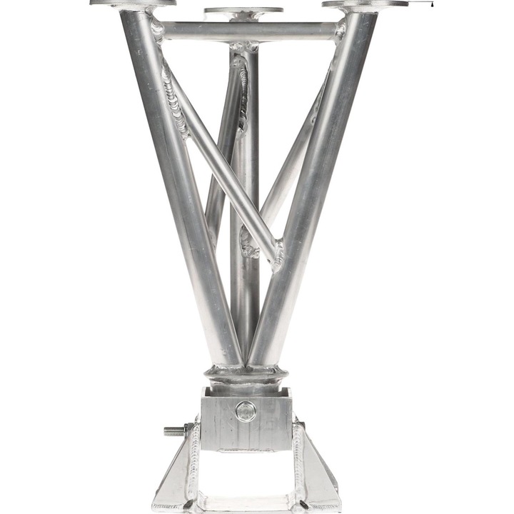 Rúdtartó, alumínium, 560 x 344 x 306 mm, ezüst