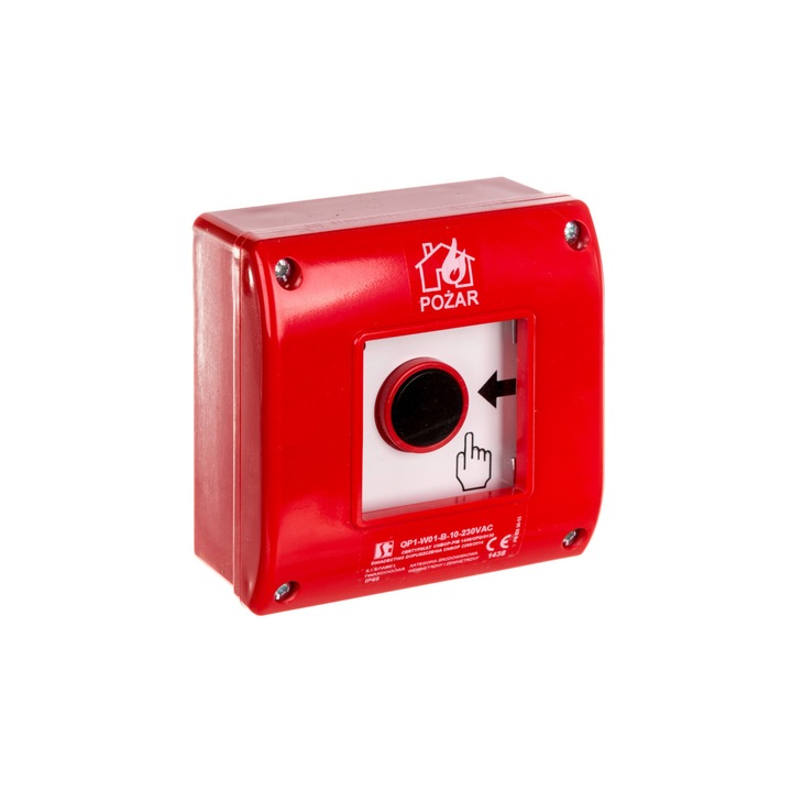 Пожароизвестител, Spamel, LED, 230 V, Червен/Бял