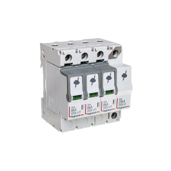 Descarcator B+C Tip 1+2 3P+N, 8kA, 1.3kV