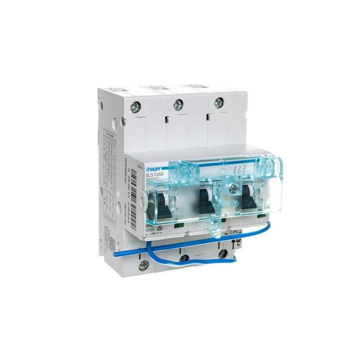 Siguranta electrica, Hager, intrerupator nadpradowy seleciv, 3P, 50A, 230/400V, 110x81x85mm