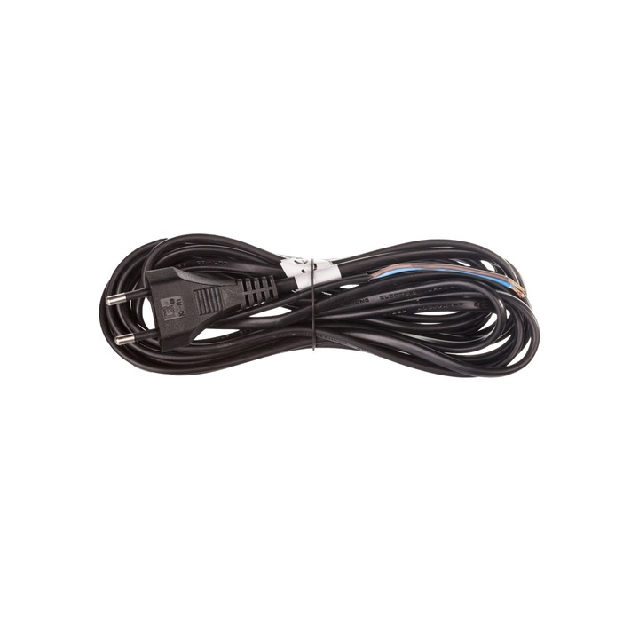 Cablu alimentare, 2x0,75, 5m, Negru