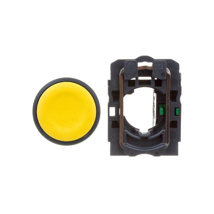 Buton de control 22mm galben cu revenire cu arc 1Z XB5AA51