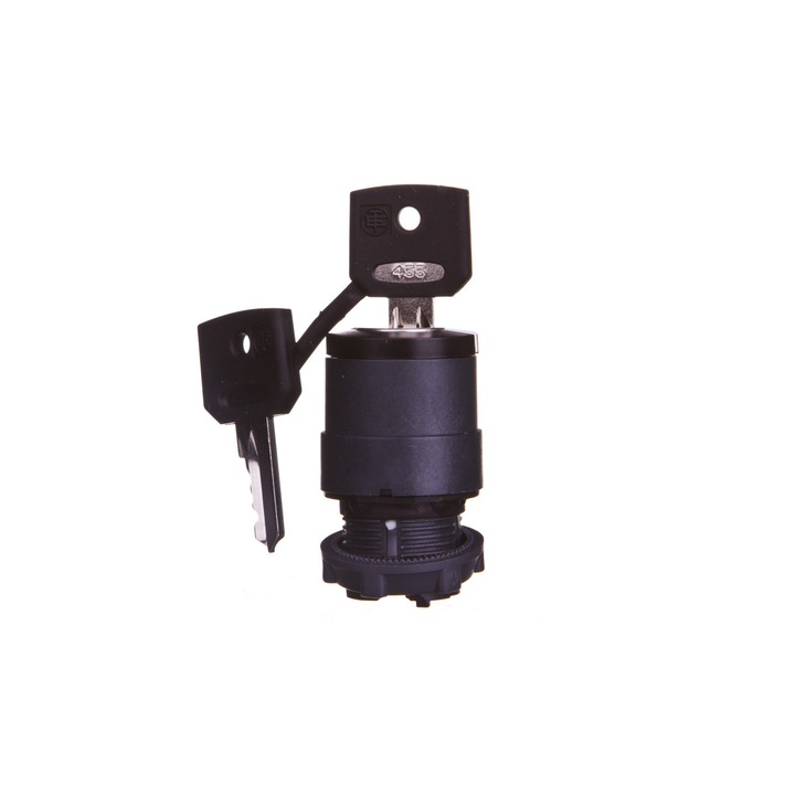 Servomotor de comutare cu 3 pozitii cu cheie 455, fara intoarcere automata, centru ZB5AG3