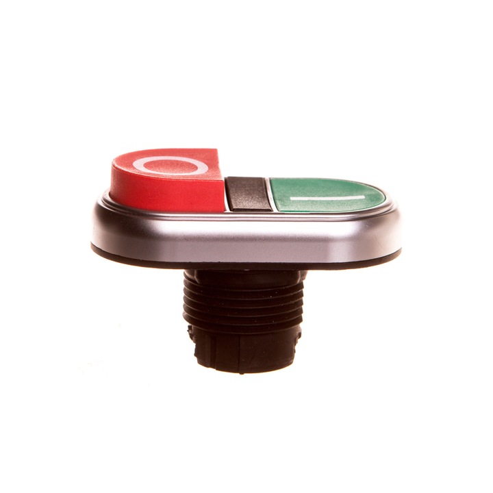 Actionare cu doua butoane verde/rosu cu retur, LOVATO Electric, arc proeminent/plat, Multicolor