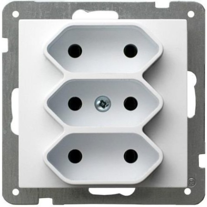 OSPEL AS контакт троен, 2.5A 230V, Бял