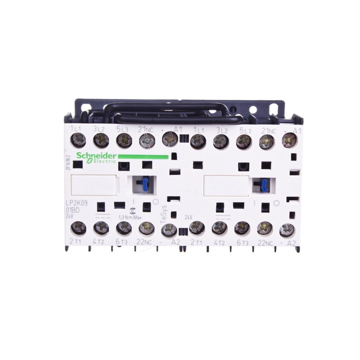 Contactor inversor, Schneider, 9A 4kW 24V DC LP2K0901BD
