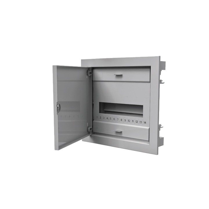 Tablou electric modular, Pawbol, 1x12, gri, 368x343x93mm