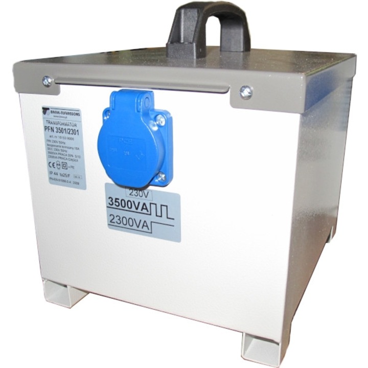 Transformator de izolare pentru alimentarea sculelor electrice, Breve, 230/230V, 3500VA, 1xGS IP44 16152-9986