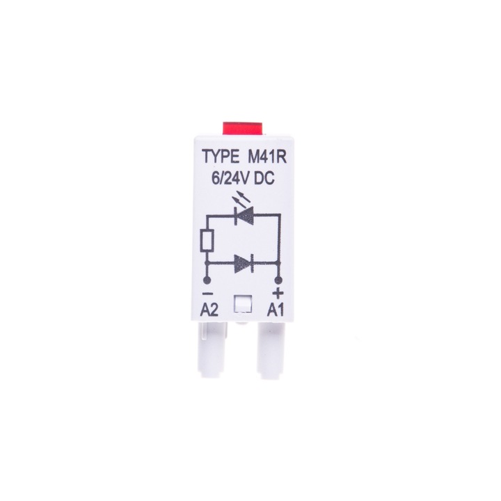 Relé védelmi modul LD, Relpol, 6-24V, DC, Piros