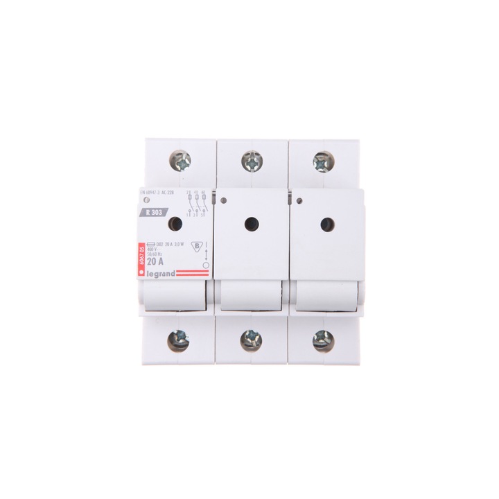Siguranta electrica, Legrand, R 303 20A 3P D02 400V 17,5mm