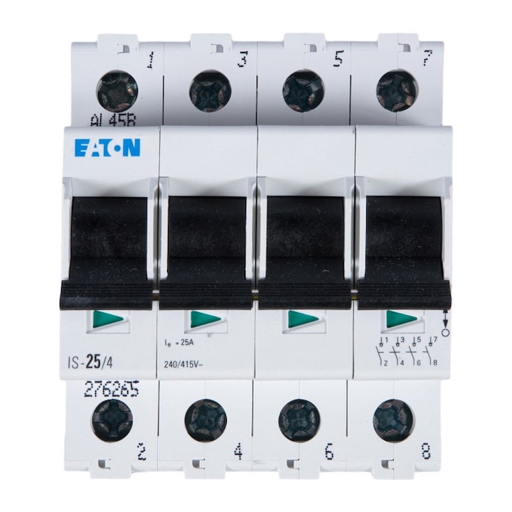 Siguranta automata, Eaton, 25A, 4P, 415V, 2kA, Multicolor
