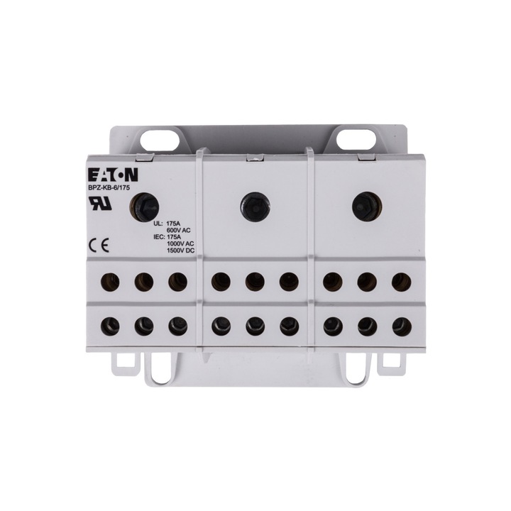 Bloc de distributie, Eaton, 3 poli, 175A, Gri