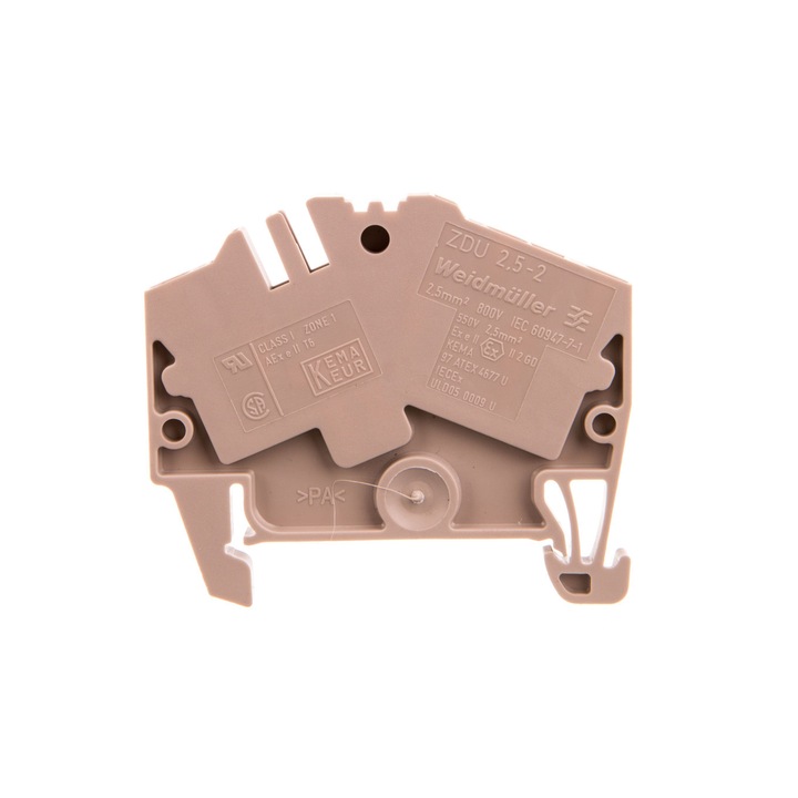 Bloc terminal cu 3 fire, 2,5mm2, Bej, ZDU 2,5-2/3AN