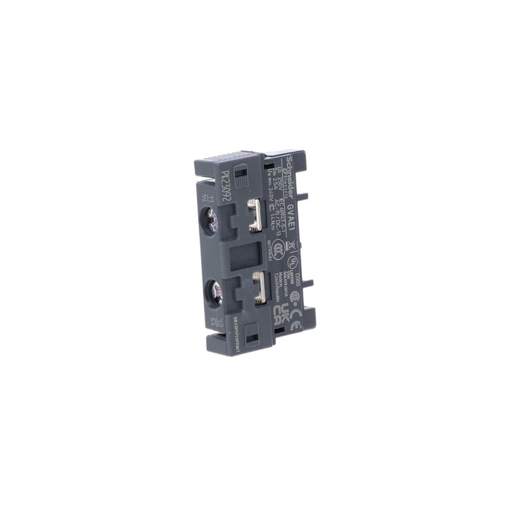 Contact auxiliar, SCHNEIDER, MODEL TeSys Deca 1P montare frontala GVAE1