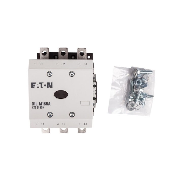 Contactor de putere si accesorii prindere, Eaton,185A, 3P, 190-240V, Alb