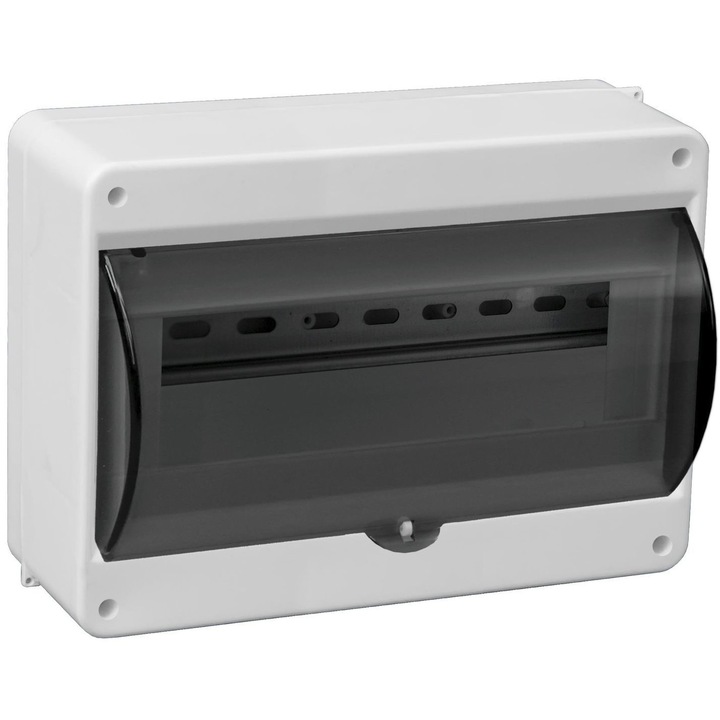 Tablou electric modular, PAWBOL, Montat la suprafata, 1x12, IP30, Alb/Transparent