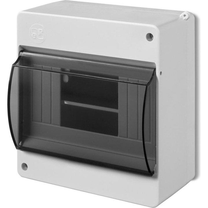 Tablou electric, Elektro-Plast, 1x6, Montat la suprafata, IP20 MINI S-6, Alb/Transparent