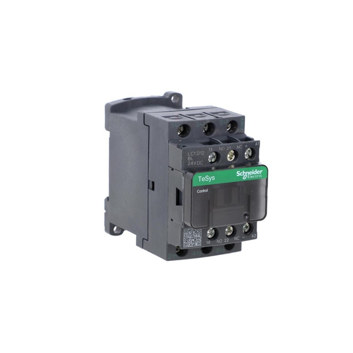 Schneider hálózati kontaktor, 12A, 3P, 24V, Fekete