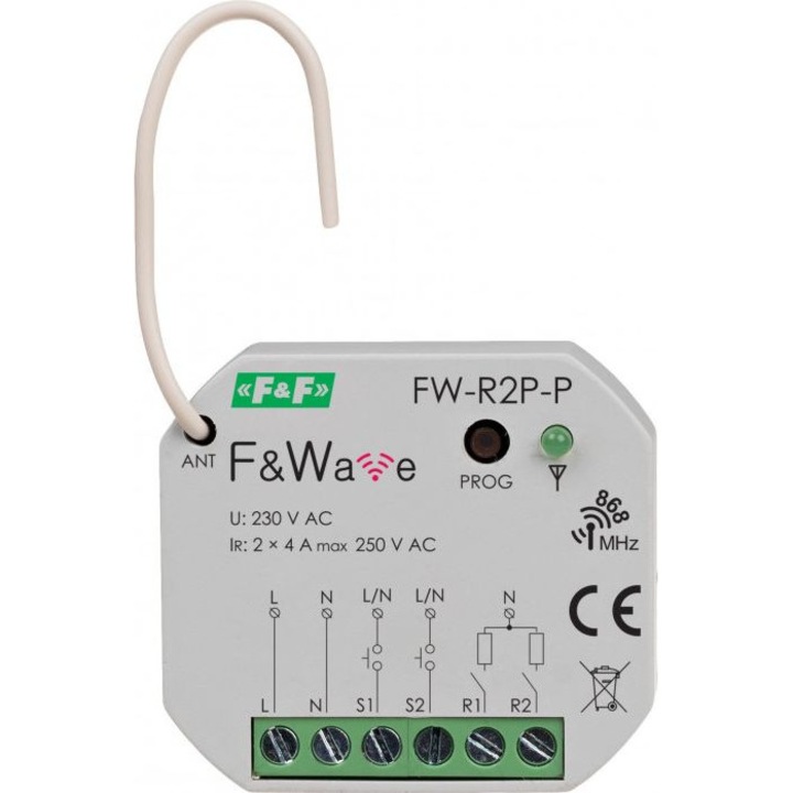 Releu, F&F, pentru fi60 85-265V AC/DC, Incastrat FW-R2P-P