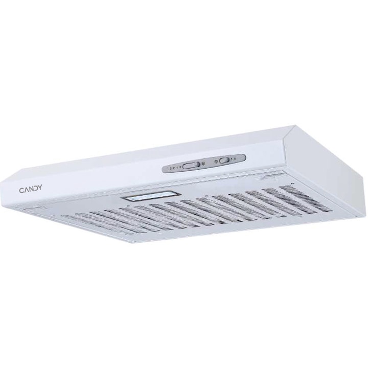 Абсорбатор Candy CFT610/4W/1, Класически, Мощност на абсорбиране 210 м3/ч, 3 степени на скорост, LED, Клас C, 60 см, Бял