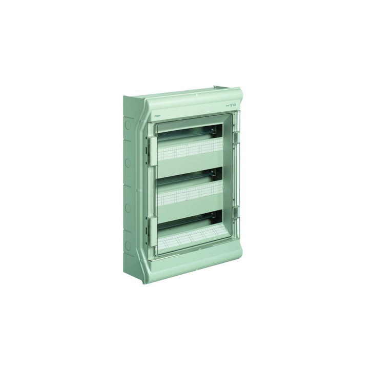 Tablou electric Vector VE318L, Hager, 54 module, 3 randuri, IP65, 418 x 602 x 151 mm, Gri