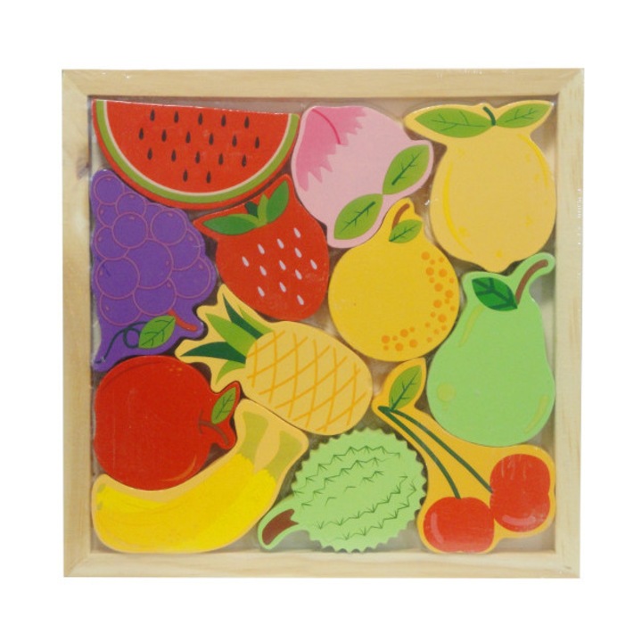 3D puzzle gyerekeknek, Swede, fa, többszínű