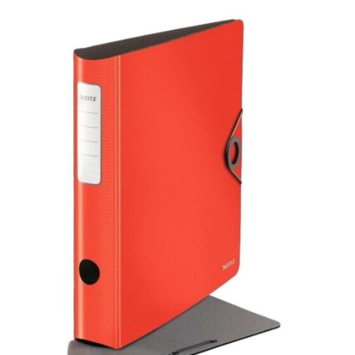 Biblioraft A4 Leitz, 350 file, 60 mm, Rosu