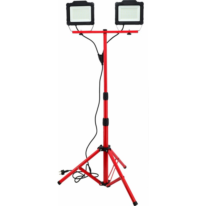 Reflector LED, AwTools, cu suport, 2x50W