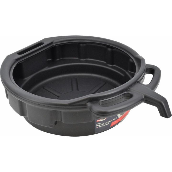 Olajleeresztő tál AwTools, HDPE 16L, Fekete