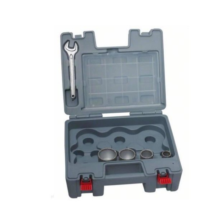 Set 4 burghii diamantate, Bosch, Gri