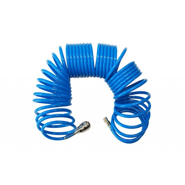 Furtun pneumatic, AwTools, Poliuretan, 5 m, Albastru