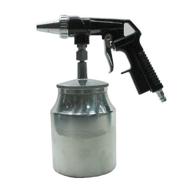 Пневматичен пистолет за пясъкоструене, сребърен, 1 л, 6,3 мм, 0,8 MPa